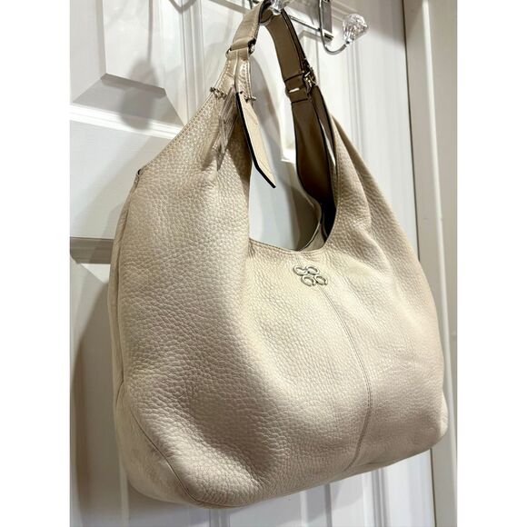 COACH - 🎉HP🎉 “Julia" Cream Pebbled Leather Hobo Ergo Bag - Retired - Picture 13 of 14
